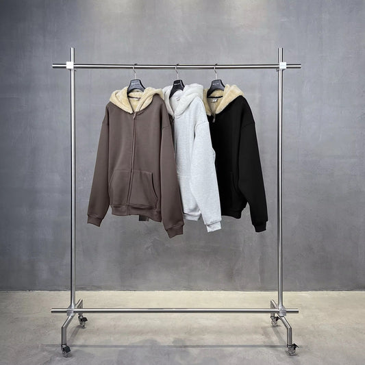 Zip Up Jacket (Fuzzy Hood)